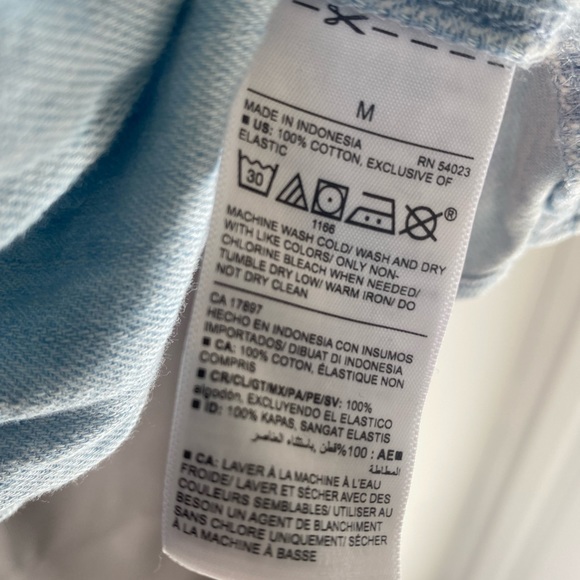 Light Blue Smocked Peplum Top - Picture 5 of 6